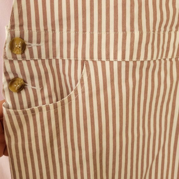 Striped Overall Dress - Picture 3 of 7